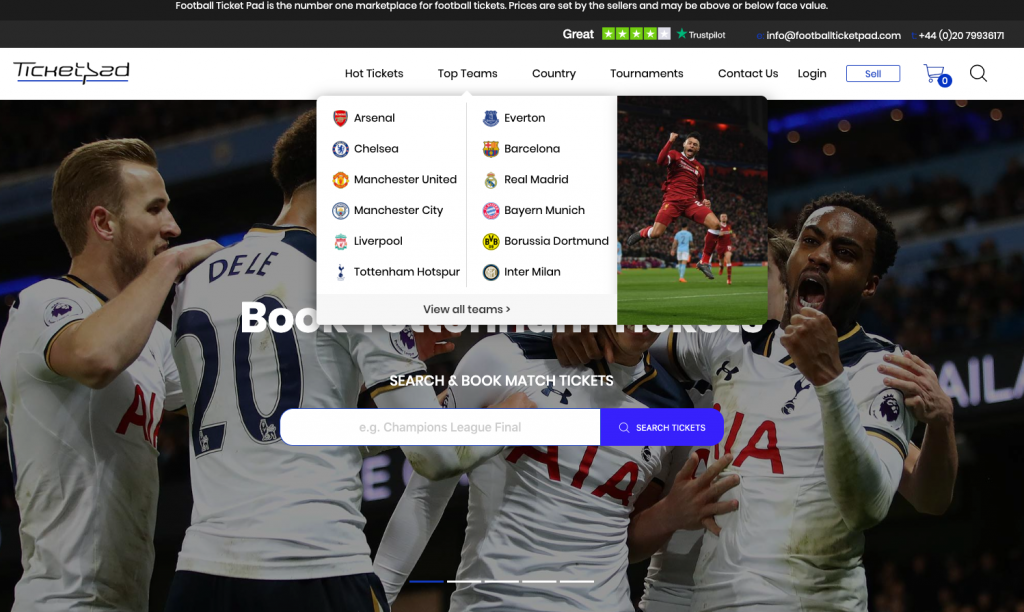 Footballticketpad -navigation-review