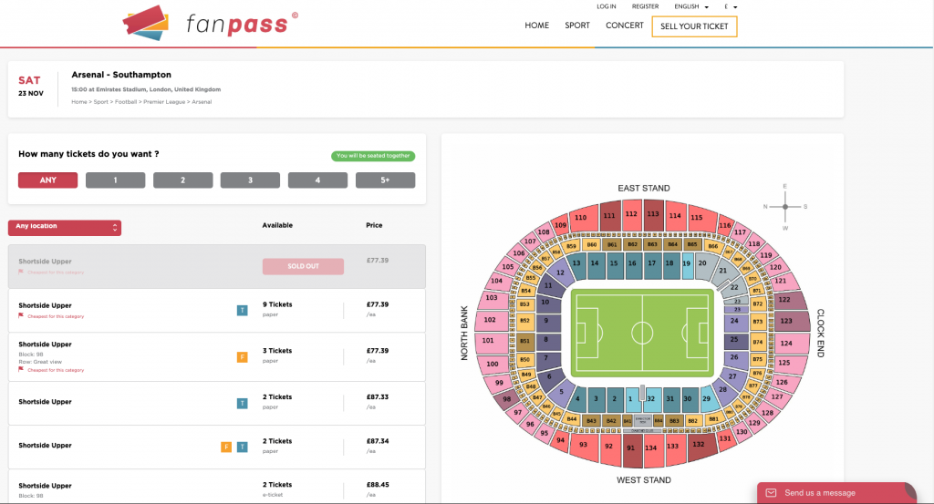 Fanpass Event Page